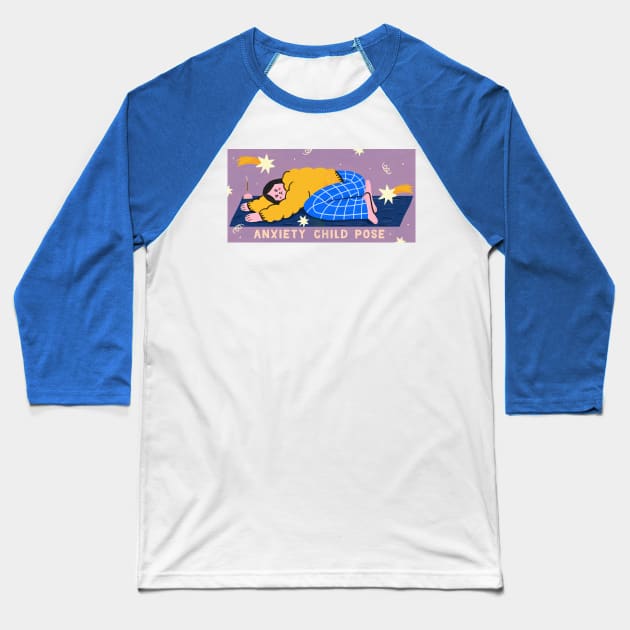 Yoga 101 Baseball T-Shirt by ouiouicathy